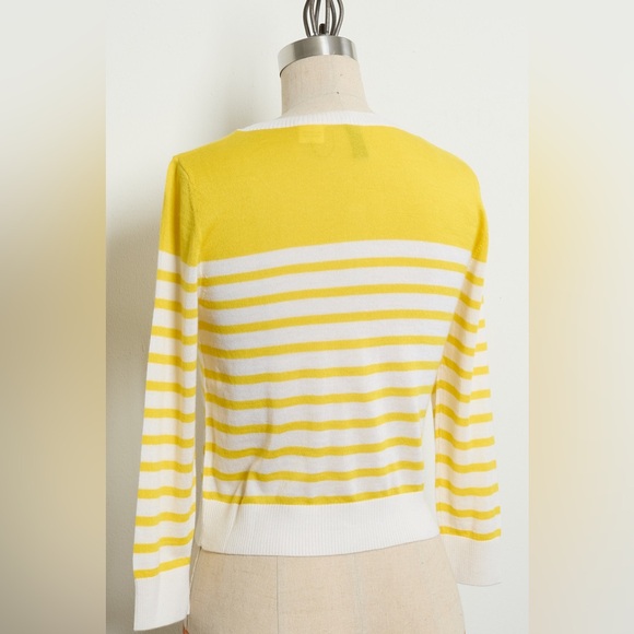 Three-Quarter Sleeve Open-Front Cropped Cardigan 100% Cashmere[NEW] - Picture 6 of 7